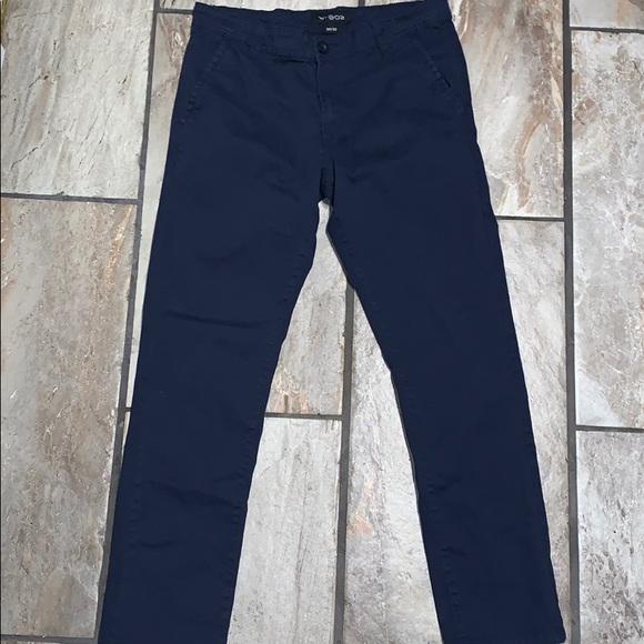Men’s Blue Skinny Straight Leg Pants - Picture 5 of 10